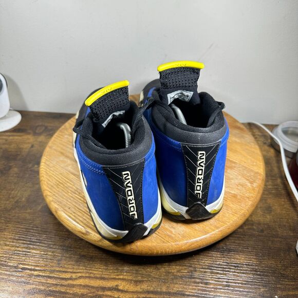 jordan 14s blue and yellow